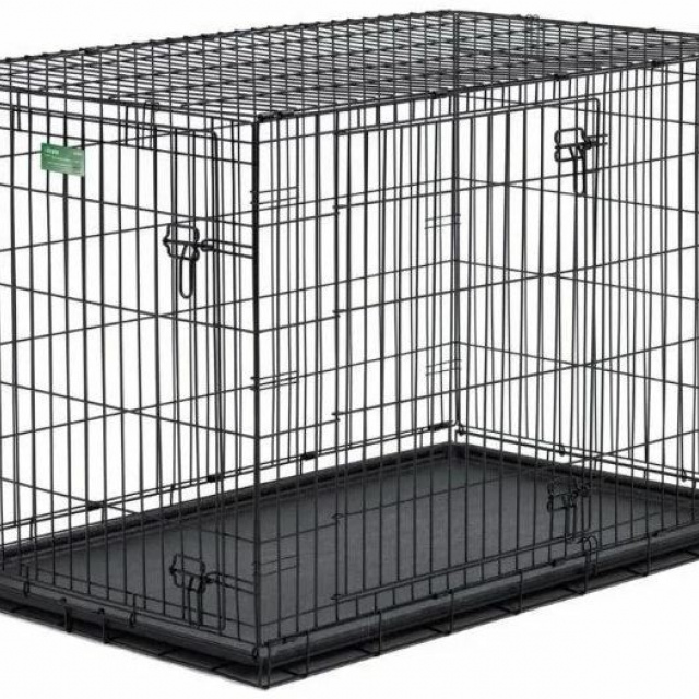 Клетка MPets для домашних животных до 32 кг, две двери, цвет черный, 91,5х58,5х63,5 см