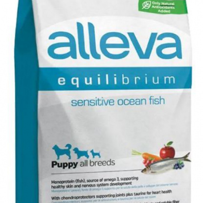 Корм Аллева Эквилибриум Сенситив для взрослых собак средних и крупных пород, с океанической рыбой, 12 кг
