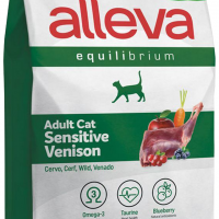 Корм Аллева Эквилибриум Сенситив для взрослых кошек, с олениной, 1,5 кг